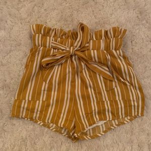 Yellow Striped Shorts